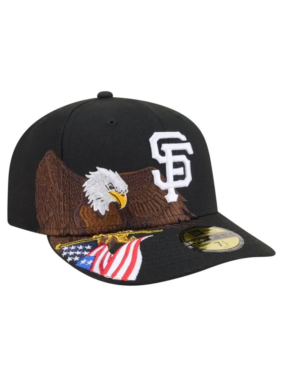 Кепка с вышивкой бейсбольная New Era, 59FIFTY, с орлом