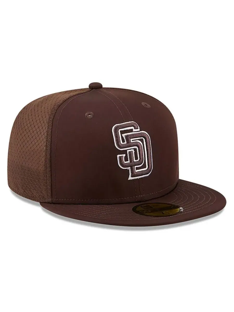 Бейсболка New Era San Diego Padres 2026 Batting Practice 59FIFTY — изображение 3 из 5, коричневый