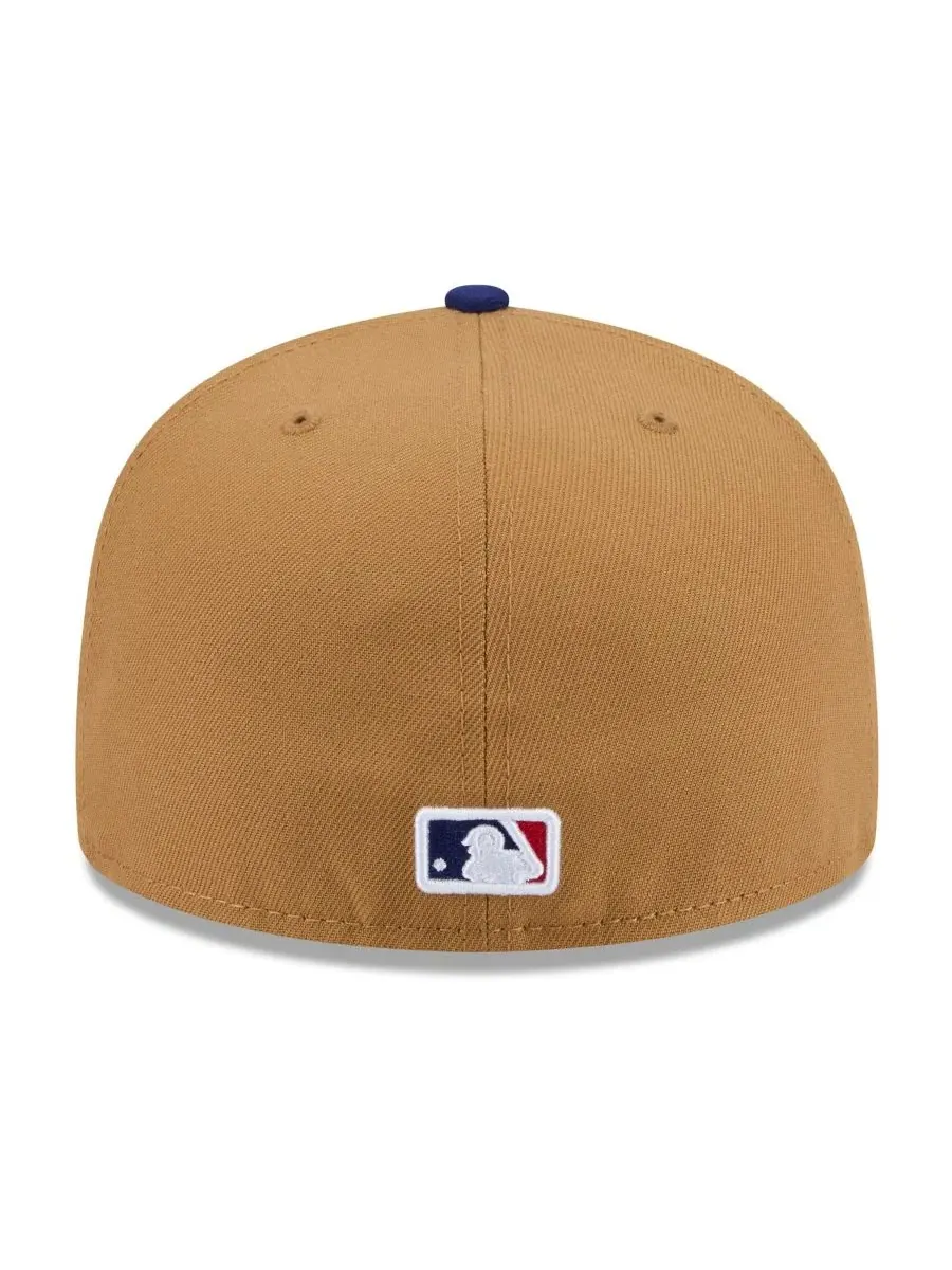 Кепка с вышивкой Fruit Sticker New Era — изображение 4 из 5, бежевый темный синий