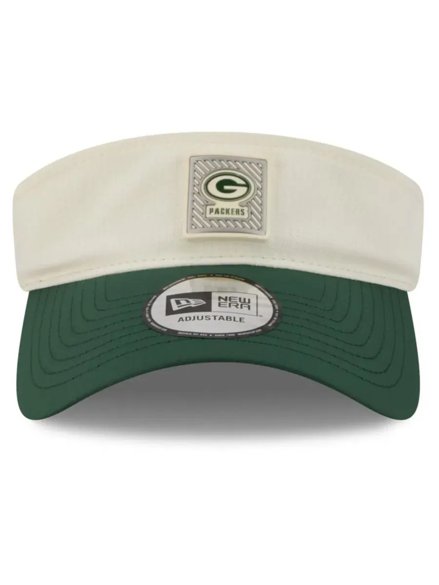 Кепка с козырьком НФЛ Green Bay Packers, регулируемая New Era — изображение 2 из 4, кремовый зеленый