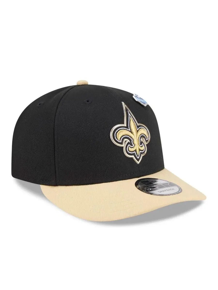 Кепка с принтом 2026 NFL Draft On Stage Pre-Curved 9FIFTY Snapback Hat New Era — изображение 3 из 5, черный золотистый