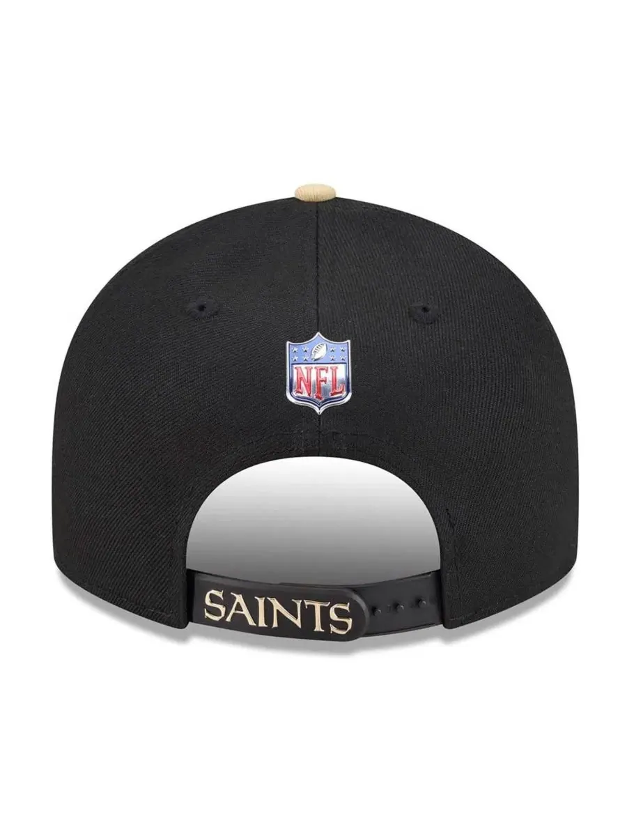 Кепка с принтом 2026 NFL Draft On Stage Pre-Curved 9FIFTY Snapback Hat New Era — изображение 4 из 5, черный золотистый