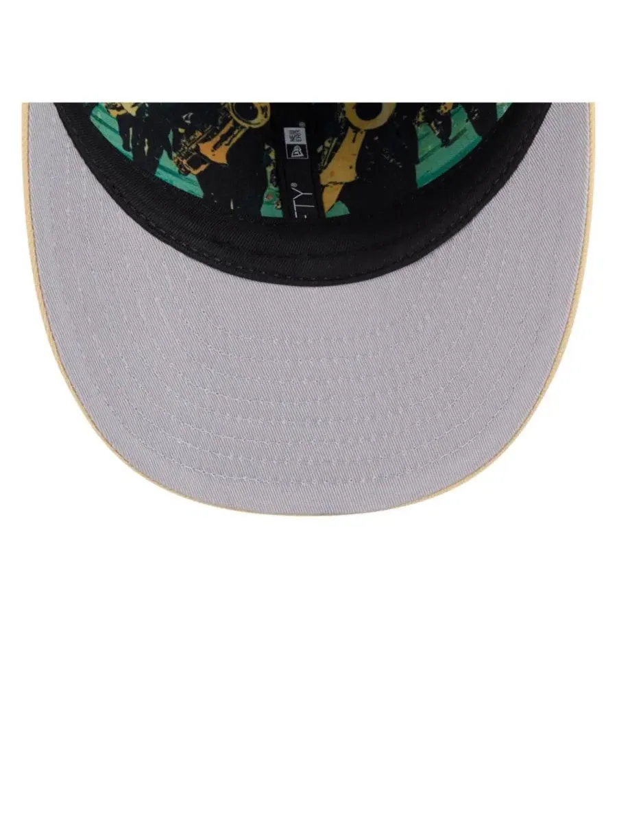 Кепка с принтом 2026 NFL Draft On Stage Pre-Curved 9FIFTY Snapback Hat New Era — изображение 5 из 5, черный золотистый