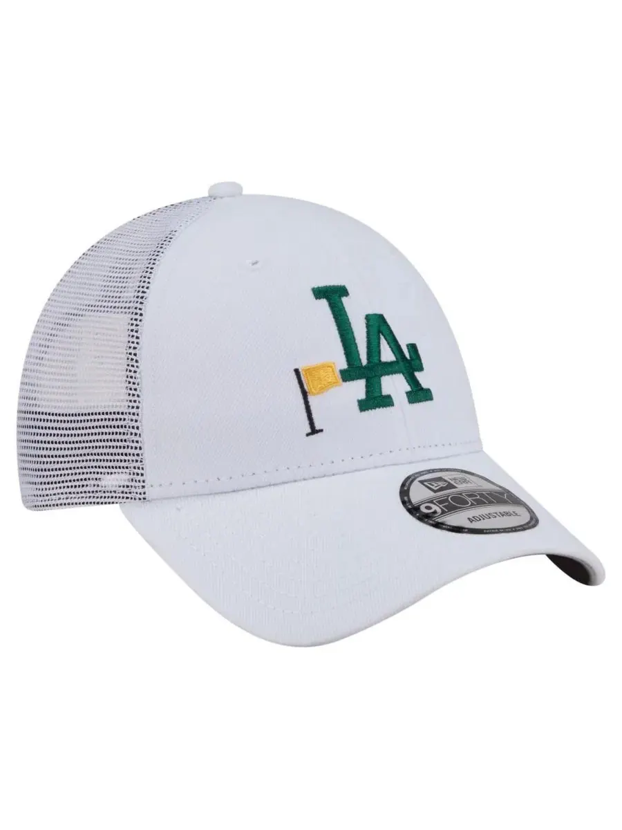 Кепка-тракер с флагом Los Angeles Dodgers New Era — изображение 4 из 5, белый