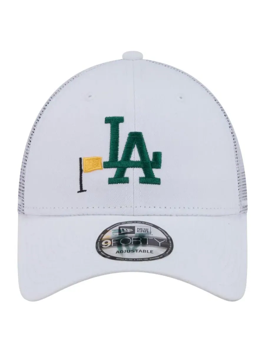 Кепка-тракер с флагом Los Angeles Dodgers New Era — изображение 5 из 5, белый