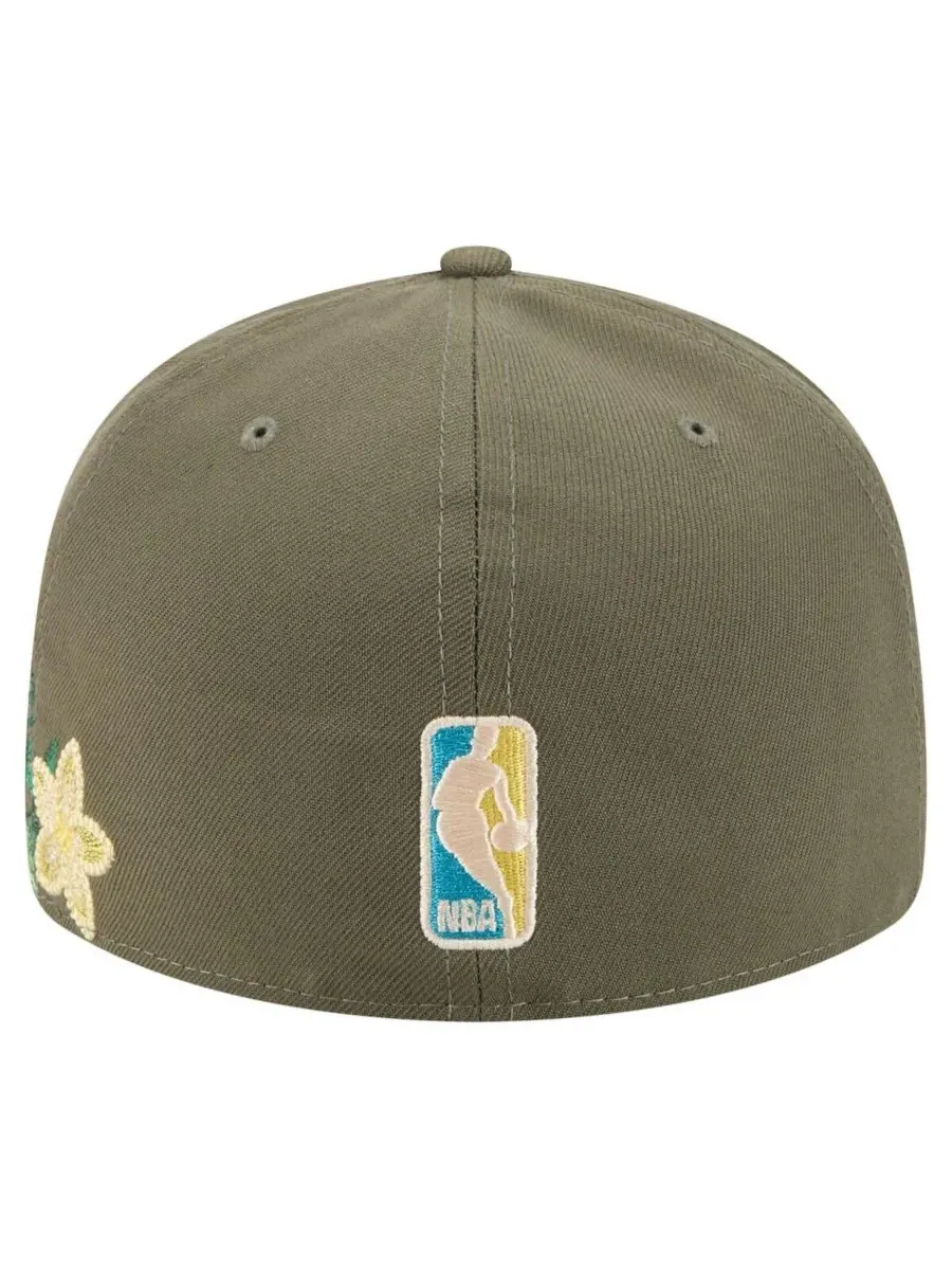 New Era Мужская кепка 59FIFTY оливкового цвета с цветочным принтом и символикой команды Chicago — изображение 4 из 4