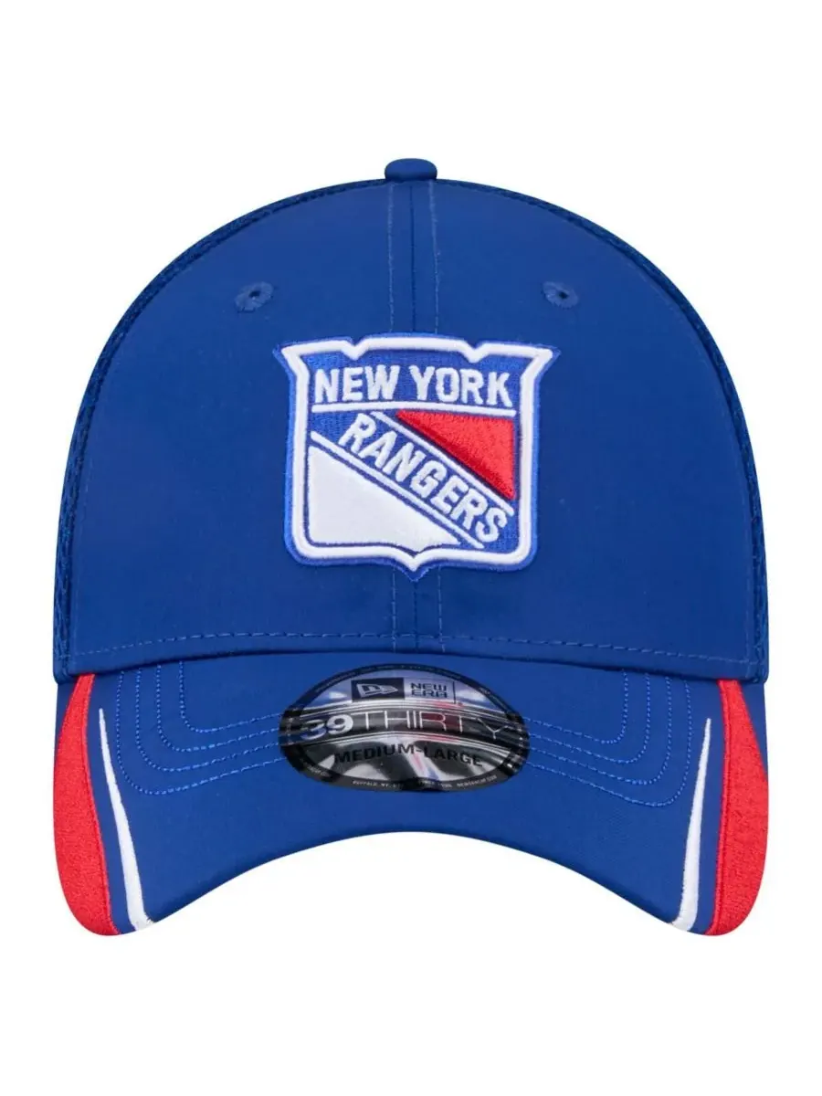 New Era Мужская синяя бейсболка New York Rangers Linear Featherweight 39THIRTY Flex — изображение 5 из 5, синий