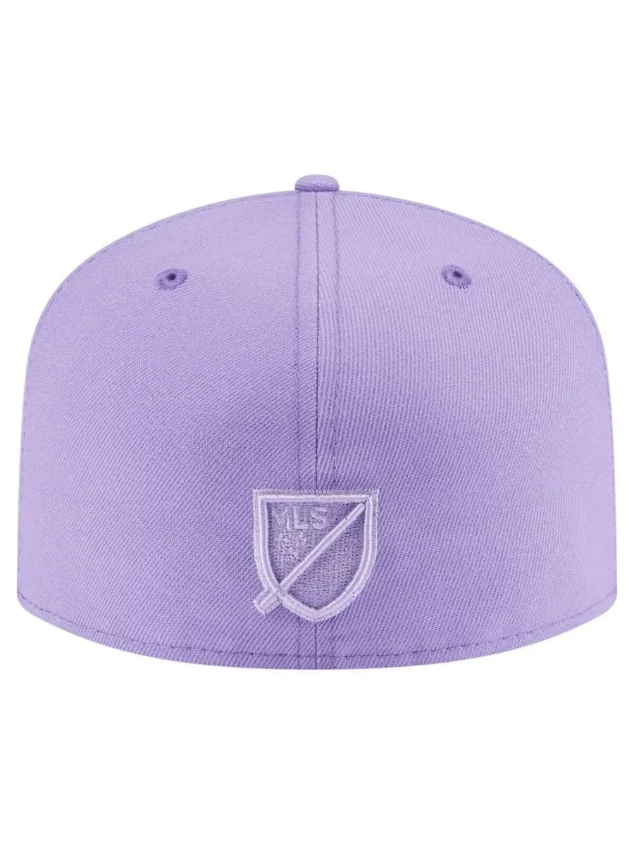 New Era Мужская фиолетовая бейсболка Orlando City SC Color Pack A-Frame 59FIFTY Fitted Hat — изображение 3 из 4, фиолетовый