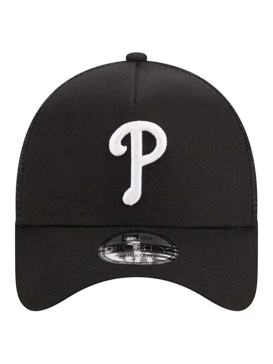 Мужская черная регулируемая кепка-тракер Philadelphia Phillies A-Frame 9FORTY New Era — изображение 4 из 4, черный