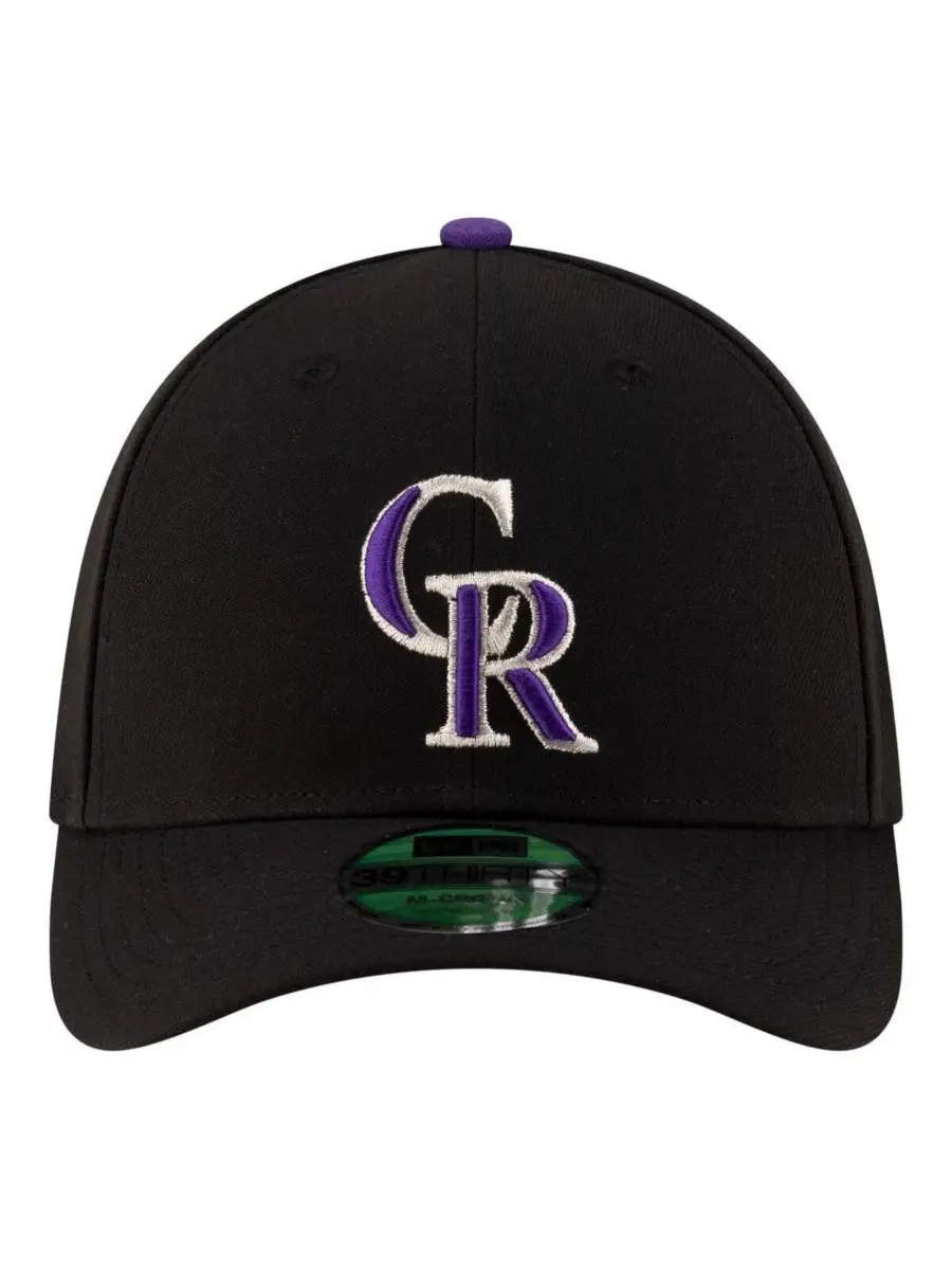 Кепка New Era Colorado Rockies Player Replica 39THIRTY M-Crown Flex — изображение 2 из 4, черный