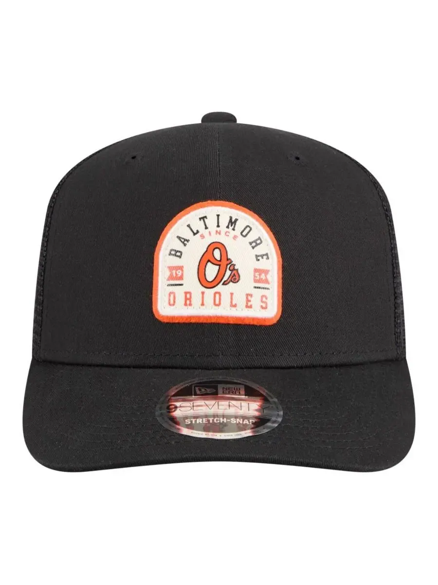 Бейсболка New Era Baltimore Orioles Alternate Logo Contest 9SEVENTY — изображение 4 из 4, черный