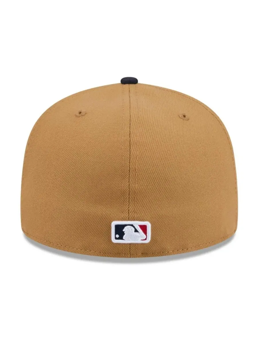 Кепка New Era Atlanta Braves Fruit Sticker 59FIFTY Fitted — изображение 4 из 5, бежевый