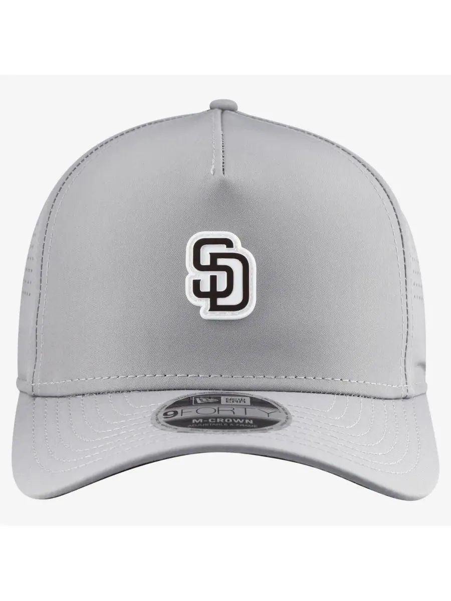 Бейсболка New Era San Diego Padres Micro Logo 9FORTY M-Crown A-Frame — изображение 2 из 5, серый