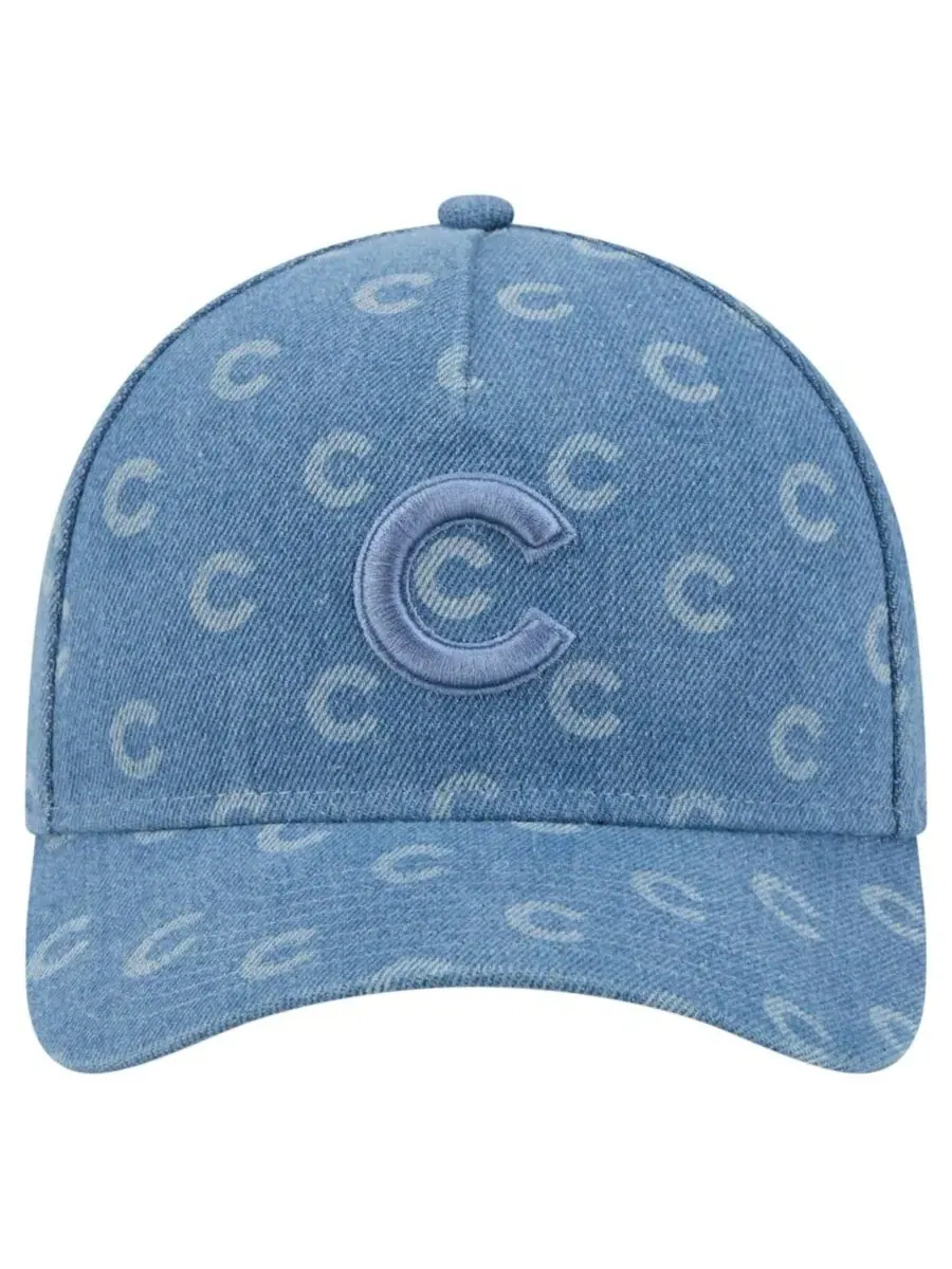Кепка New Era A-Frame 9FORTY с эмблемой Chicago Cubs, деним — изображение 2 из 7, джинсовый синий