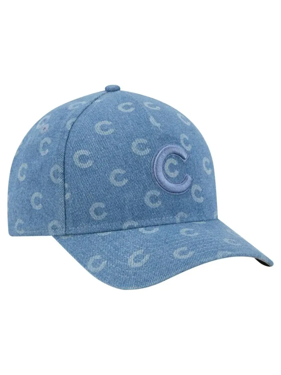 Кепка New Era A-Frame 9FORTY с эмблемой Chicago Cubs, деним — изображение 3 из 7, джинсовый синий