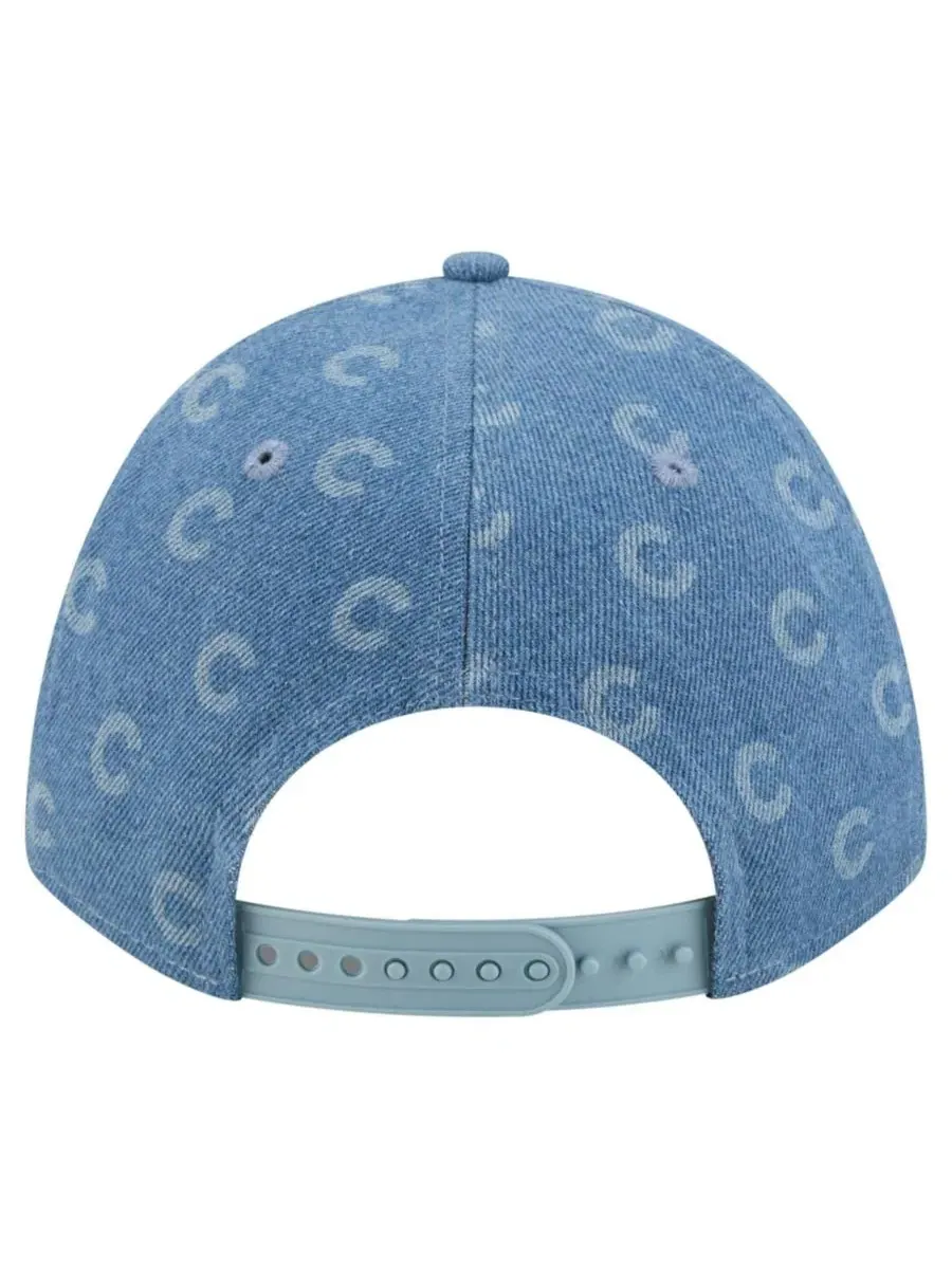 Кепка New Era A-Frame 9FORTY с эмблемой Chicago Cubs, деним — изображение 4 из 7, джинсовый синий