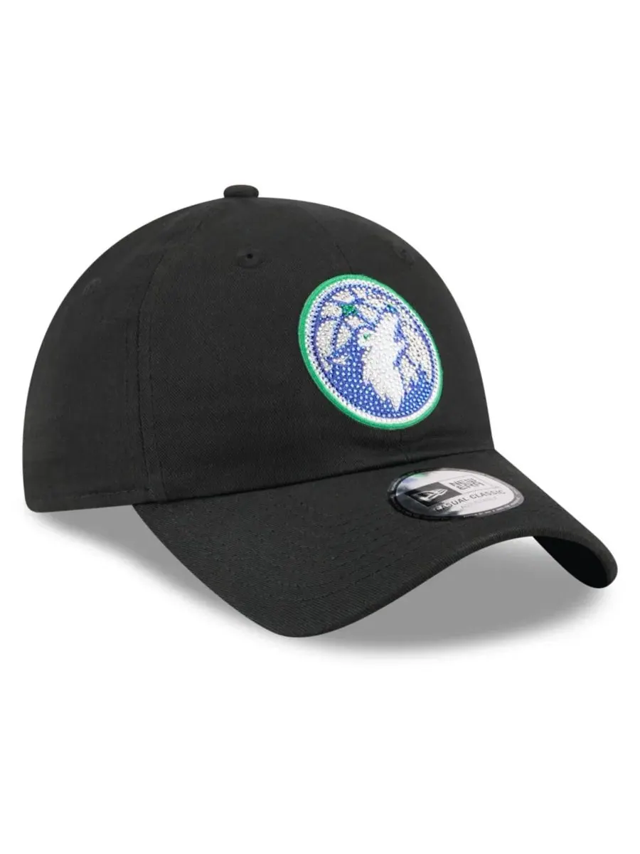 Кепка с вышивкой Minnesota Timberwolves с пайетками New Era — изображение 4 из 5, черный