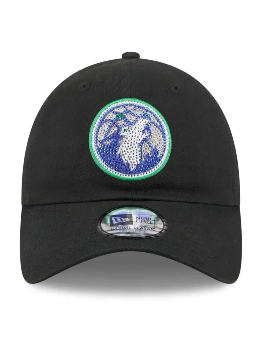 Кепка с вышивкой Minnesota Timberwolves с пайетками New Era — изображение 5 из 5, черный