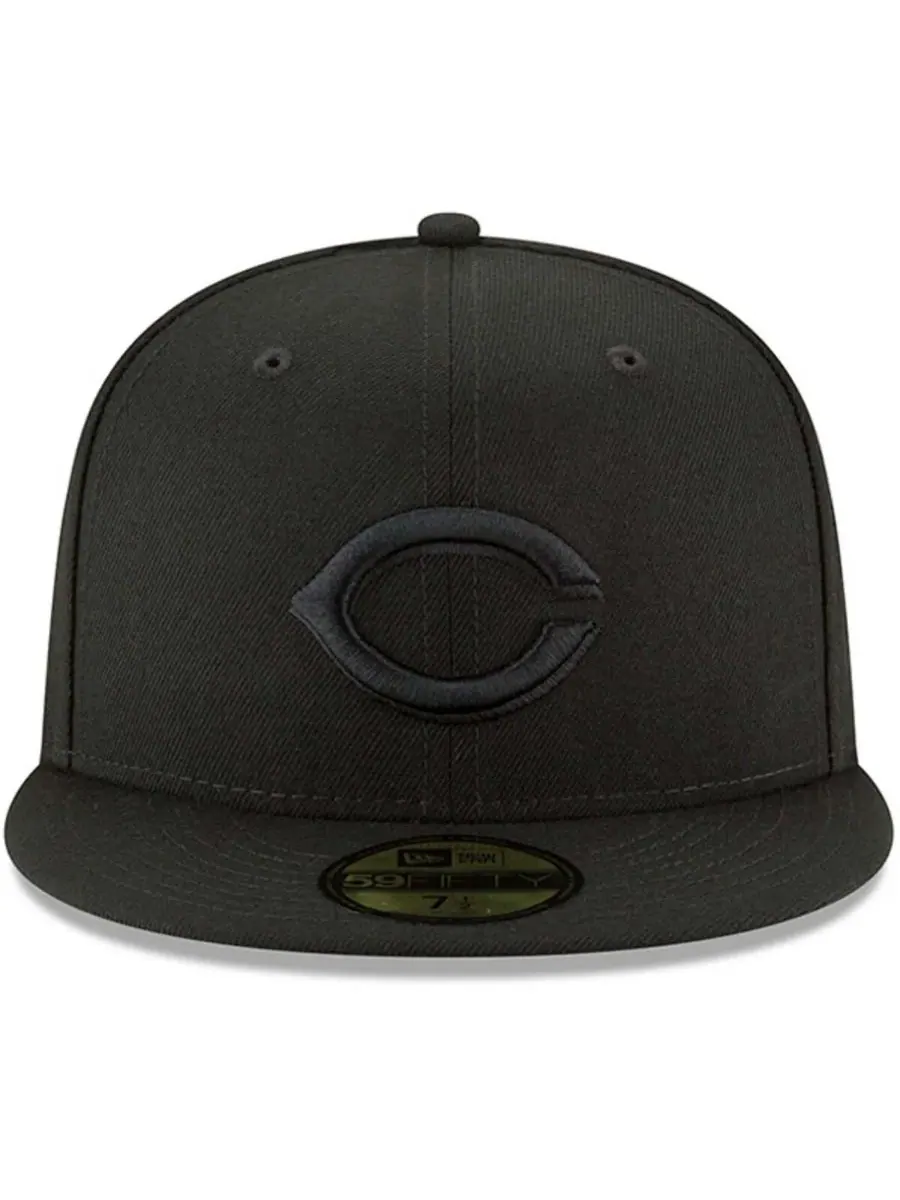 New Era Мужская черная бейсболка Cincinnati Reds Basic 59FIFTY с основным логотипом — изображение 4 из 4, черный