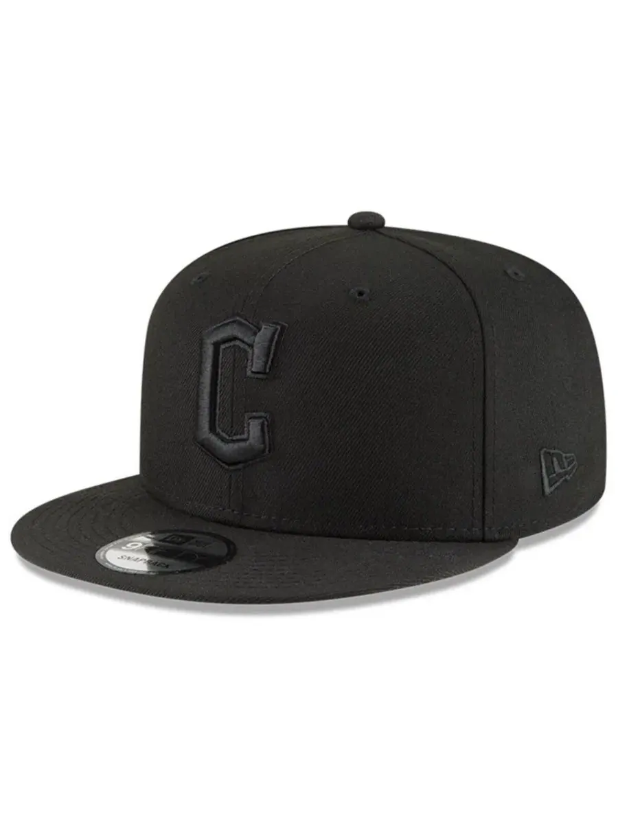 Мужская черная кепка-бейсболка Cleveland Guardians 9FIFTY с регулируемой застежкой New Era — изображение 2 из 2