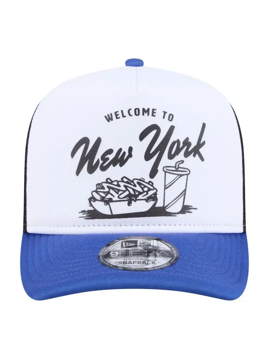 Кепка-тракер с высокой тульей, с сетчатыми вставками, с принтом, Foodie A-Frame 9FIFTY Trucker — изображение 2 из 5, белый