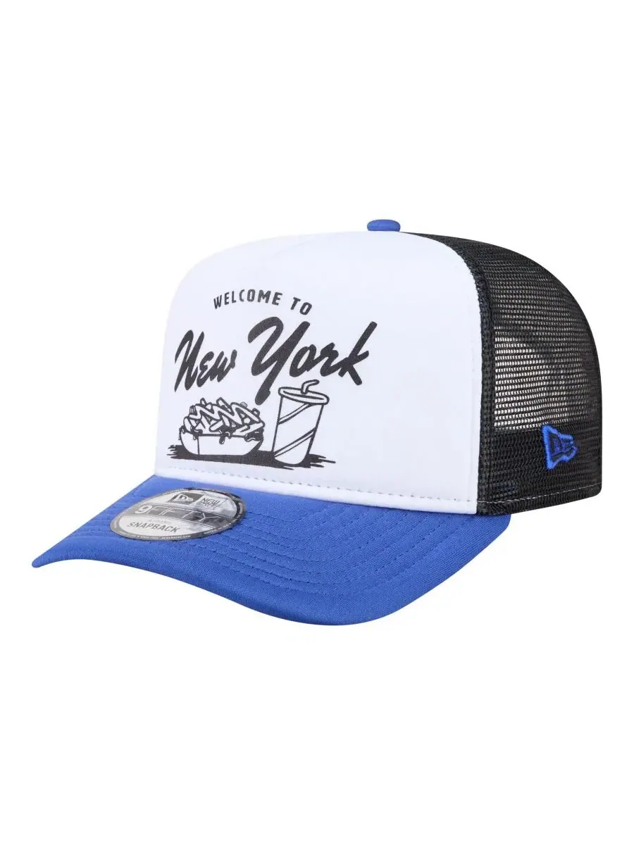 Кепка-тракер с высокой тульей, с сетчатыми вставками, с принтом, Foodie A-Frame 9FIFTY Trucker — изображение 3 из 5, белый