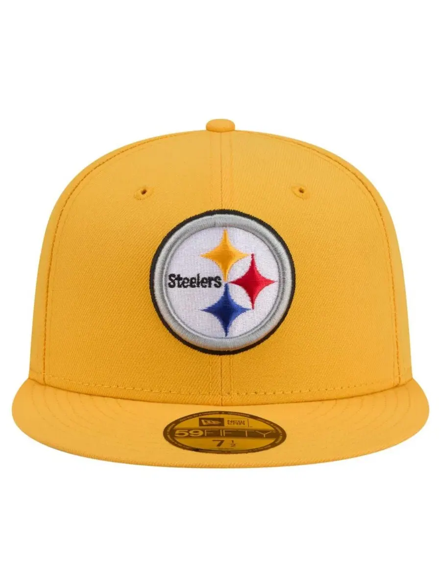 Кепка с высокой тульей и плоским козырьком Pittsburgh Steelers New Era — изображение 2 из 5, золото