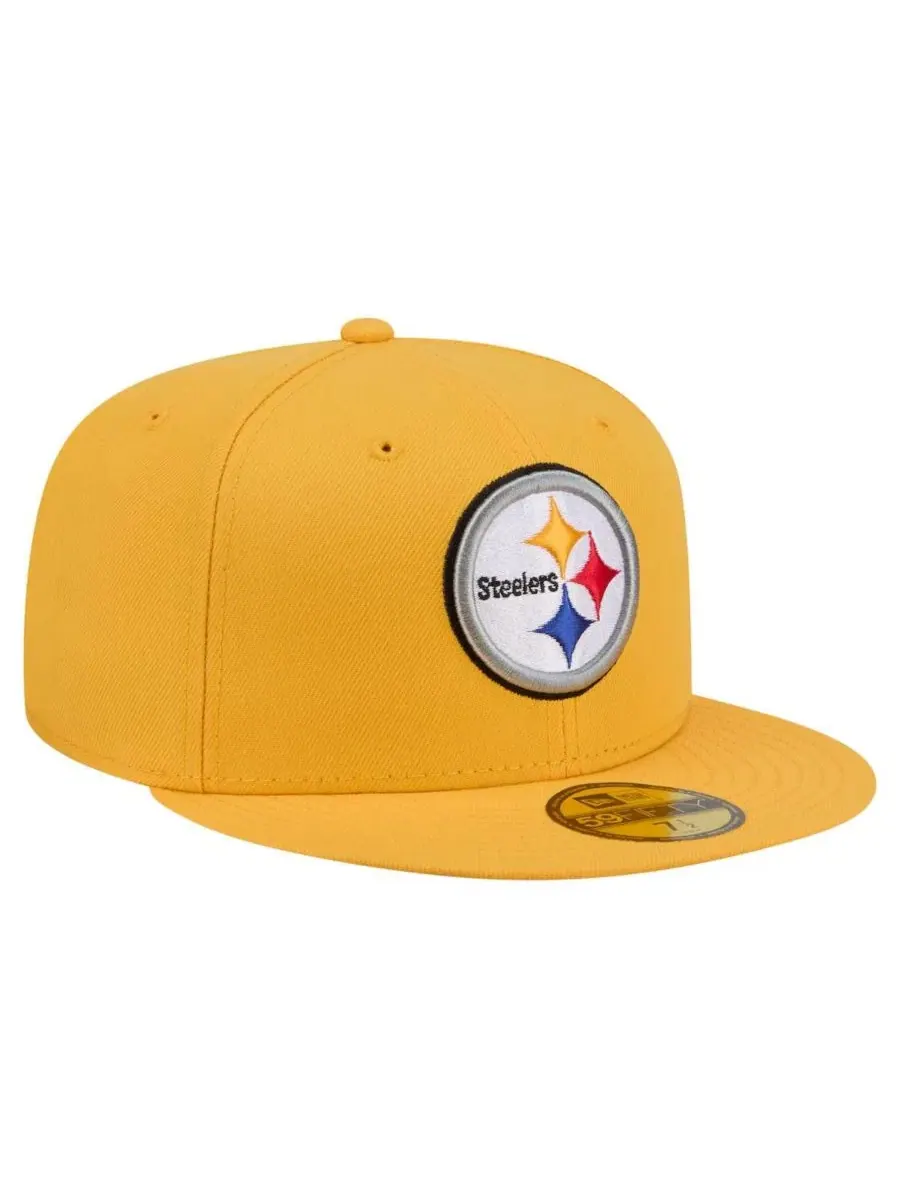 Кепка с высокой тульей и плоским козырьком Pittsburgh Steelers New Era — изображение 3 из 5, золото