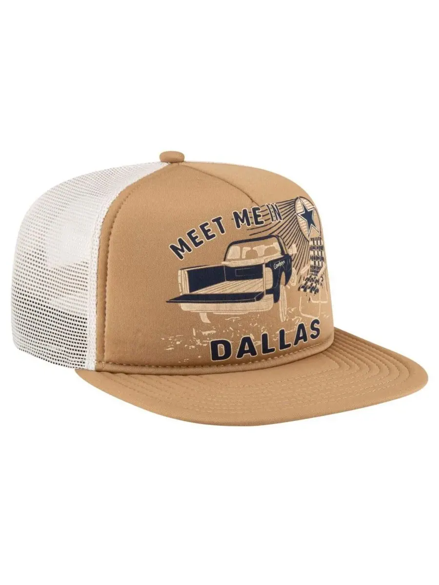 Мужская кепка Stone Dallas Cowboys Meet Me 9FIFTY Snapback New Era — изображение 4 из 5, бежевый