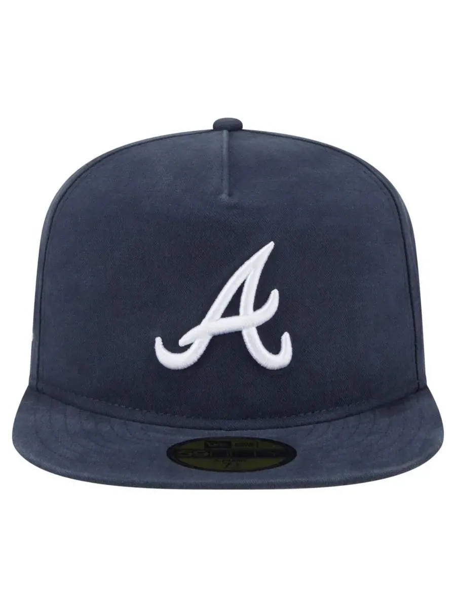 New Era Мужская темно-синяя бейсболка Atlanta Braves Championship Side Flag A-Frame 59FIFTY Fitted — изображение 4 из 4