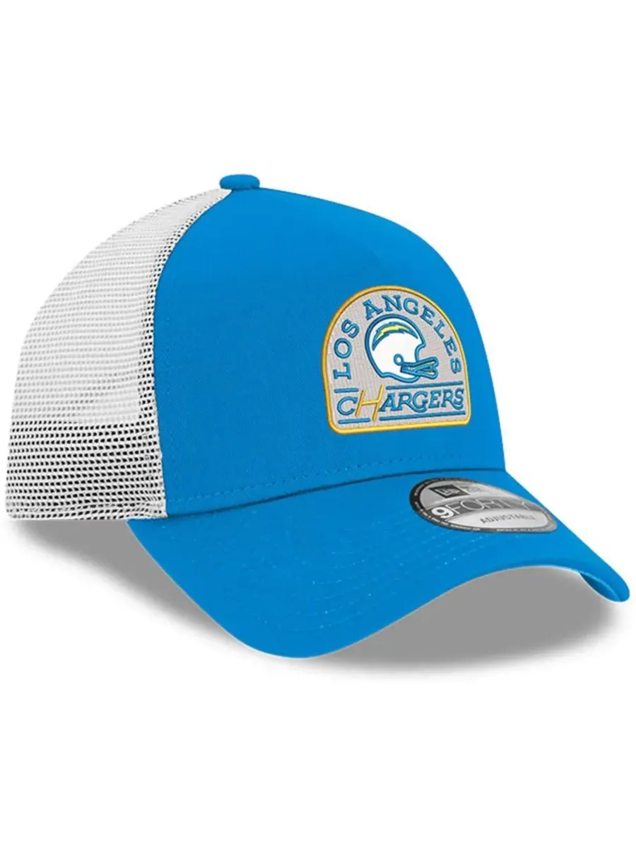 New Era Мужская регулируемая кепка-тракер Los Angeles Chargers Charger Power A-Frame 9FORTY — изображение 3 из 4, синий