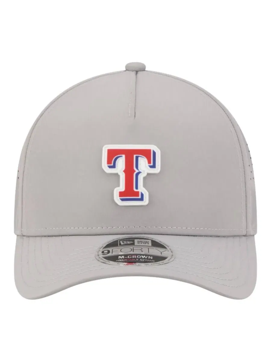 Кепка New Era 9FORTY M-Crown A-Frame с принтом, Texas Rangers — изображение 2 из 7, серый