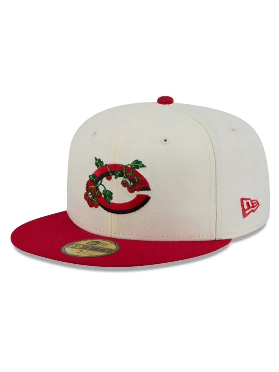 Кепка с вышивкой Blossom 59FIFTY New Era — изображение 3 из 7, белый красный