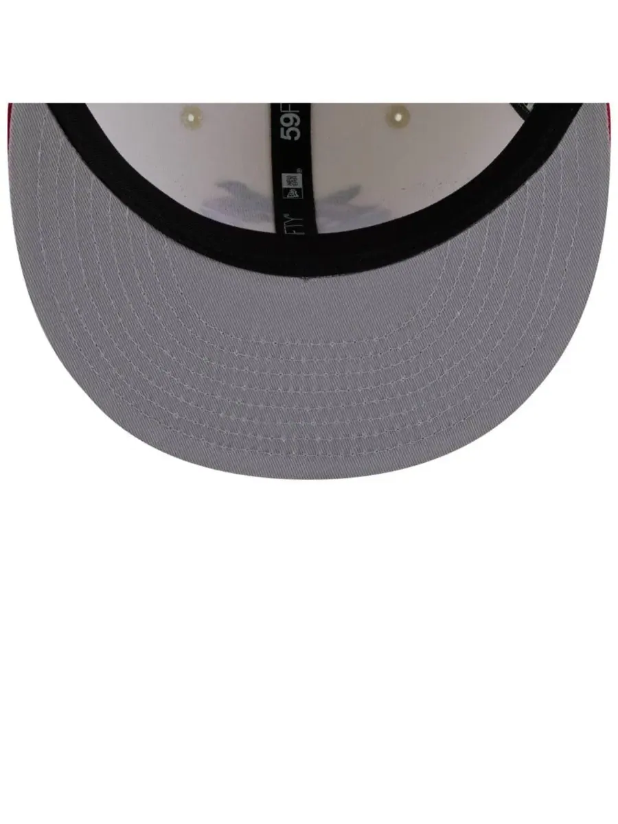 Кепка с вышивкой Blossom 59FIFTY New Era — изображение 5 из 7, белый красный