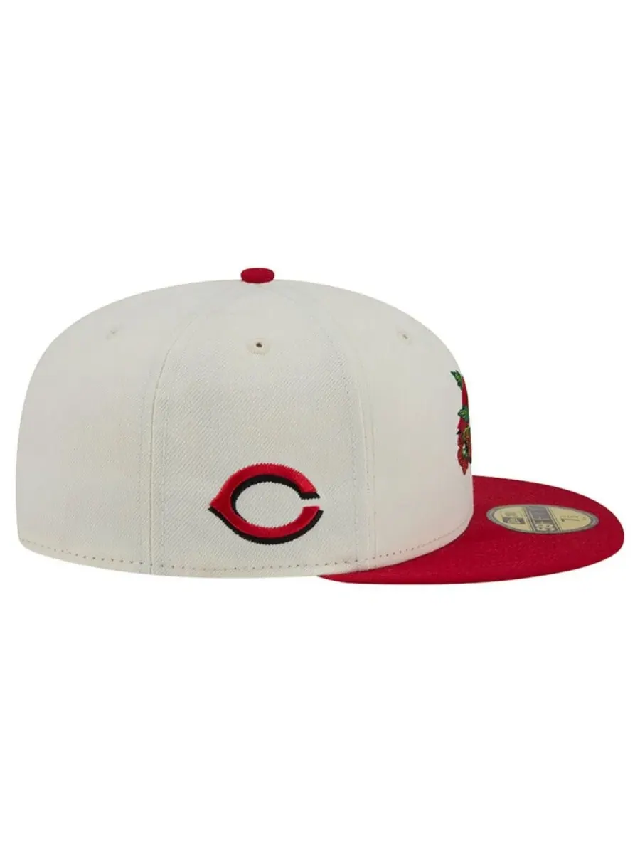 Кепка с вышивкой Blossom 59FIFTY New Era — изображение 6 из 7, белый красный