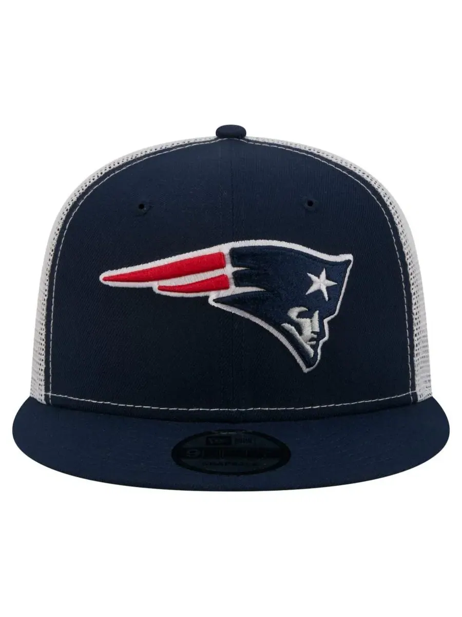Кепка-снапбек с высокой тульей, с сеткой, с вышитым логотипом New England Patriots New Era — изображение 2 из 5, темно-синий