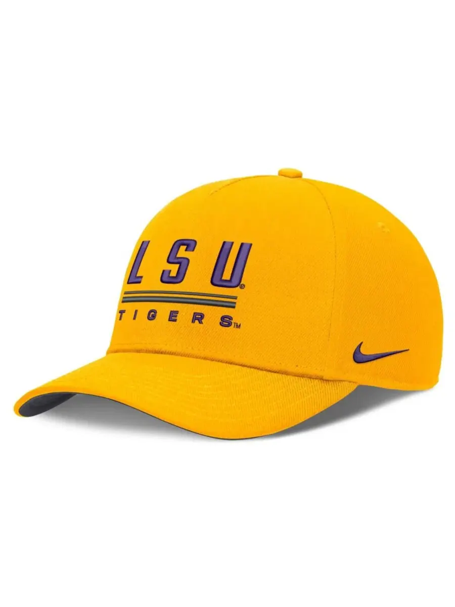 Бейсболка Nike LSU Tigers 2026 Sideline Dri-FIT Rise Adjustable Hat