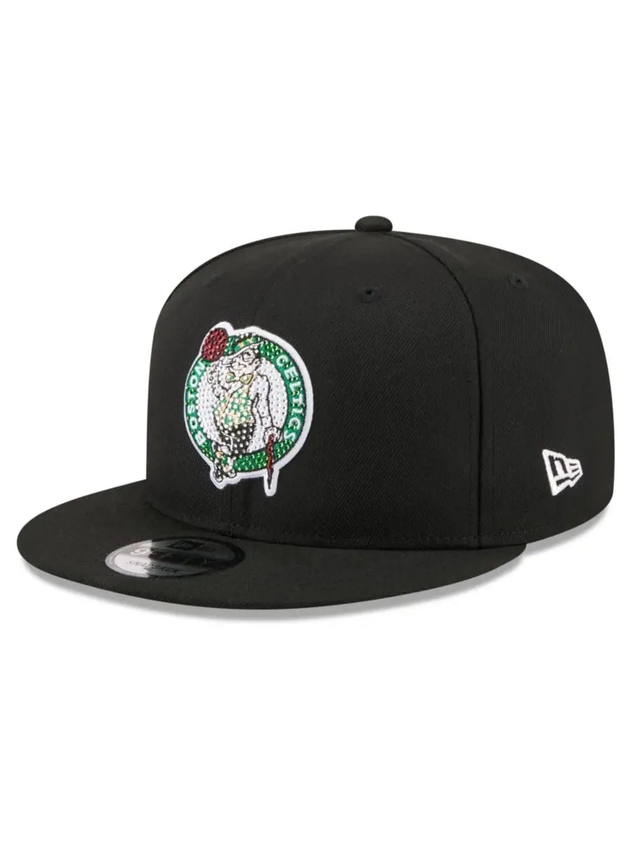 Кепка-снапбек с вышивкой и кристаллами Boston Celtics 2026 NBA Draft Crystal 9FIFTY New Era