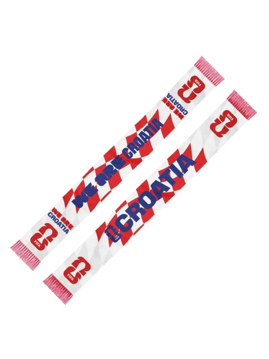 Шарф болельщика с двойным дизайном Croatia FIFA World Cup 2026 Global Scarves — изображение 2 из 2, белый красный