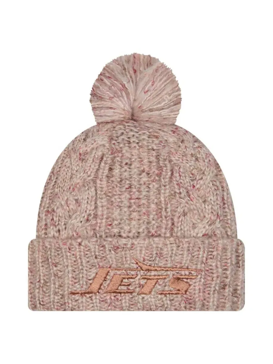 Женская вязаная шапка с помпоном New Era New York Jets Trendy Tone