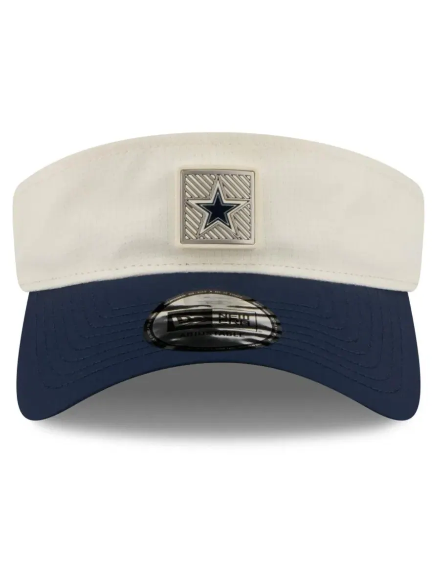 Бейсболка тренировочная New Era Dallas Cowboys NFL 2026 с козырьком — изображение 2 из 5, кремовый темно-синий