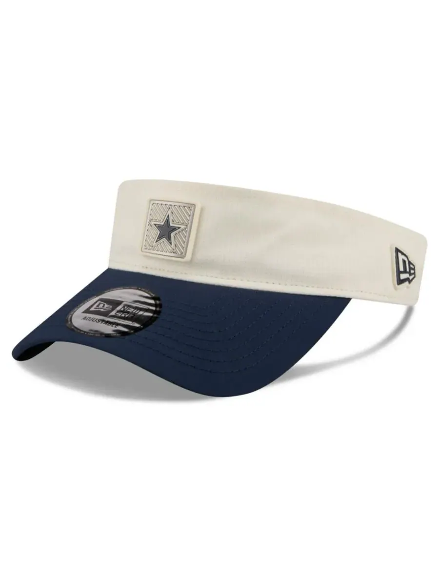 Бейсболка тренировочная New Era Dallas Cowboys NFL 2026 с козырьком — изображение 3 из 5, кремовый темно-синий