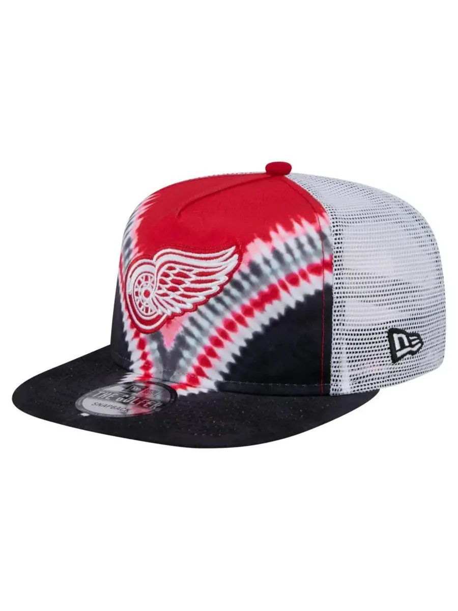 New Era Мужская регулируемая бейсболка Detroit Red Wings в стиле ретро с V-образным рисунком