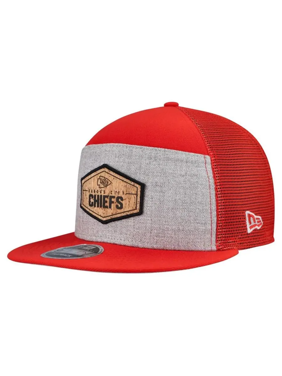 New Era Мужская серо-красная кепка-тракер Kansas City Chiefs с пробковой вставкой и регулируемой