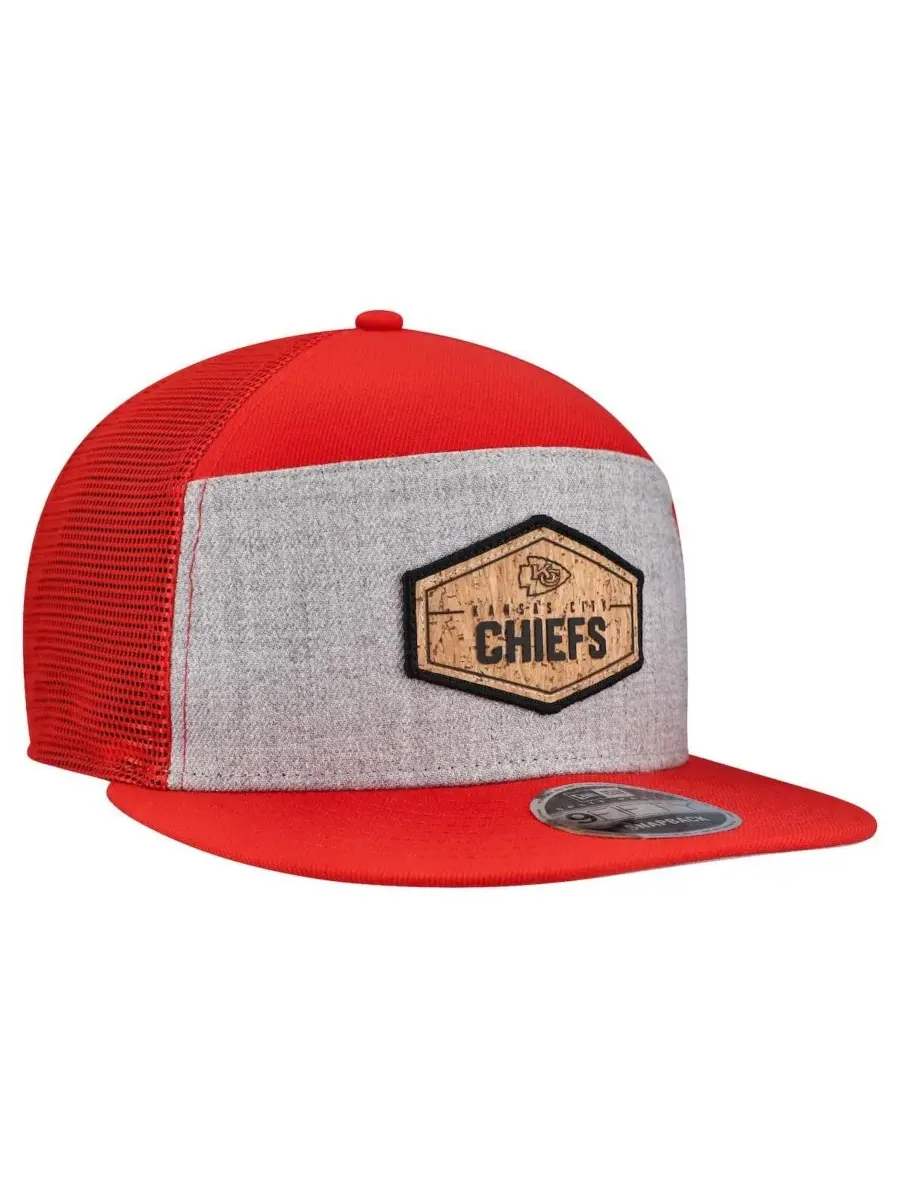 New Era Мужская серо-красная кепка-тракер Kansas City Chiefs с пробковой вставкой и регулируемой — изображение 5 из 5