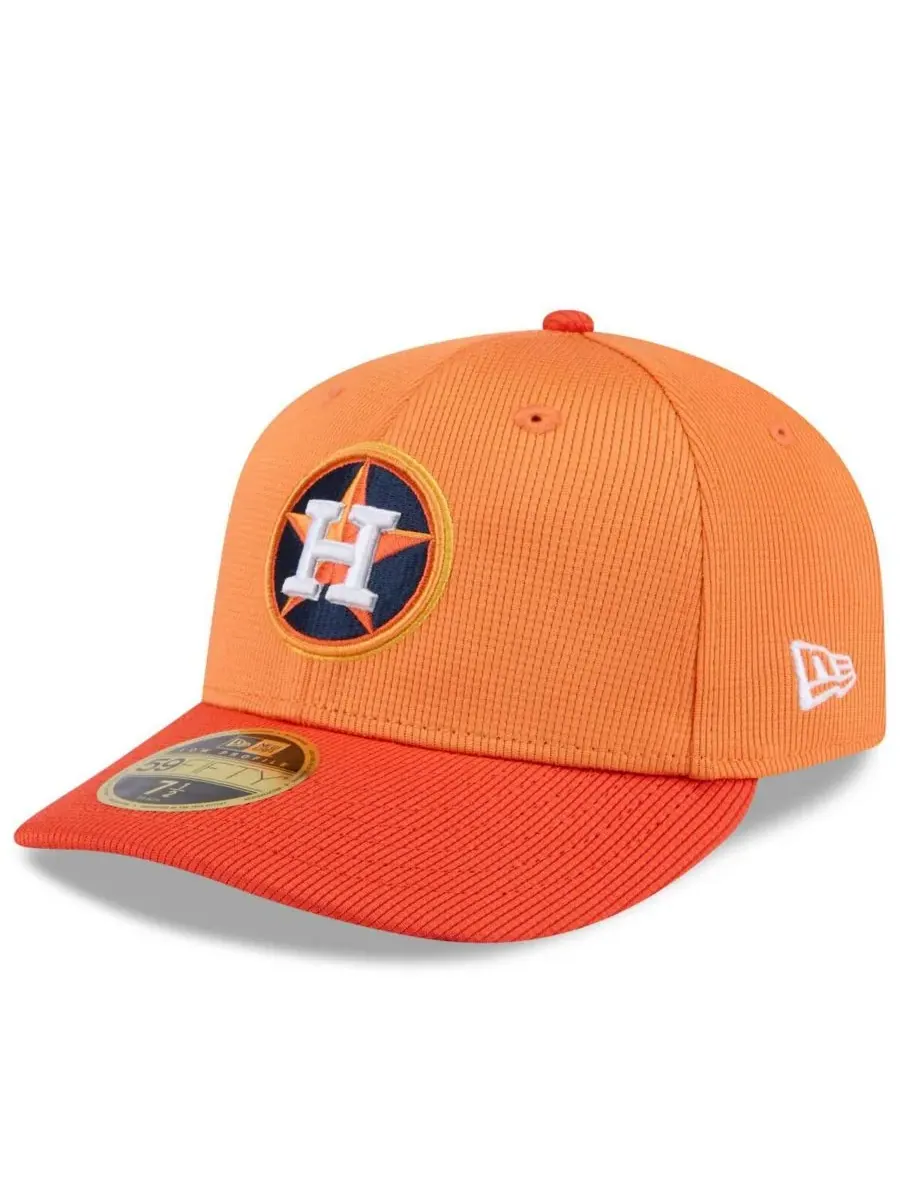 New Era Мужская оранжевая бейсболка Houston Astros 2025 Spring Training Low Profile 59FIFTY Fitted — изображение 4 из 5