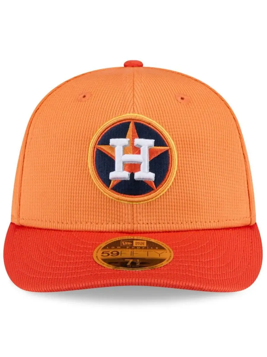 New Era Мужская оранжевая бейсболка Houston Astros 2025 Spring Training Low Profile 59FIFTY Fitted — изображение 5 из 5