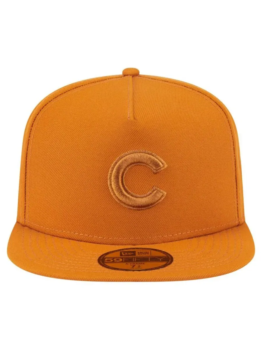 New Era Мужская оранжевая бейсболка Chicago Cubs Color Pack A-Frame 59FIFTY Fitted Hat — изображение 4 из 4, оранжевый