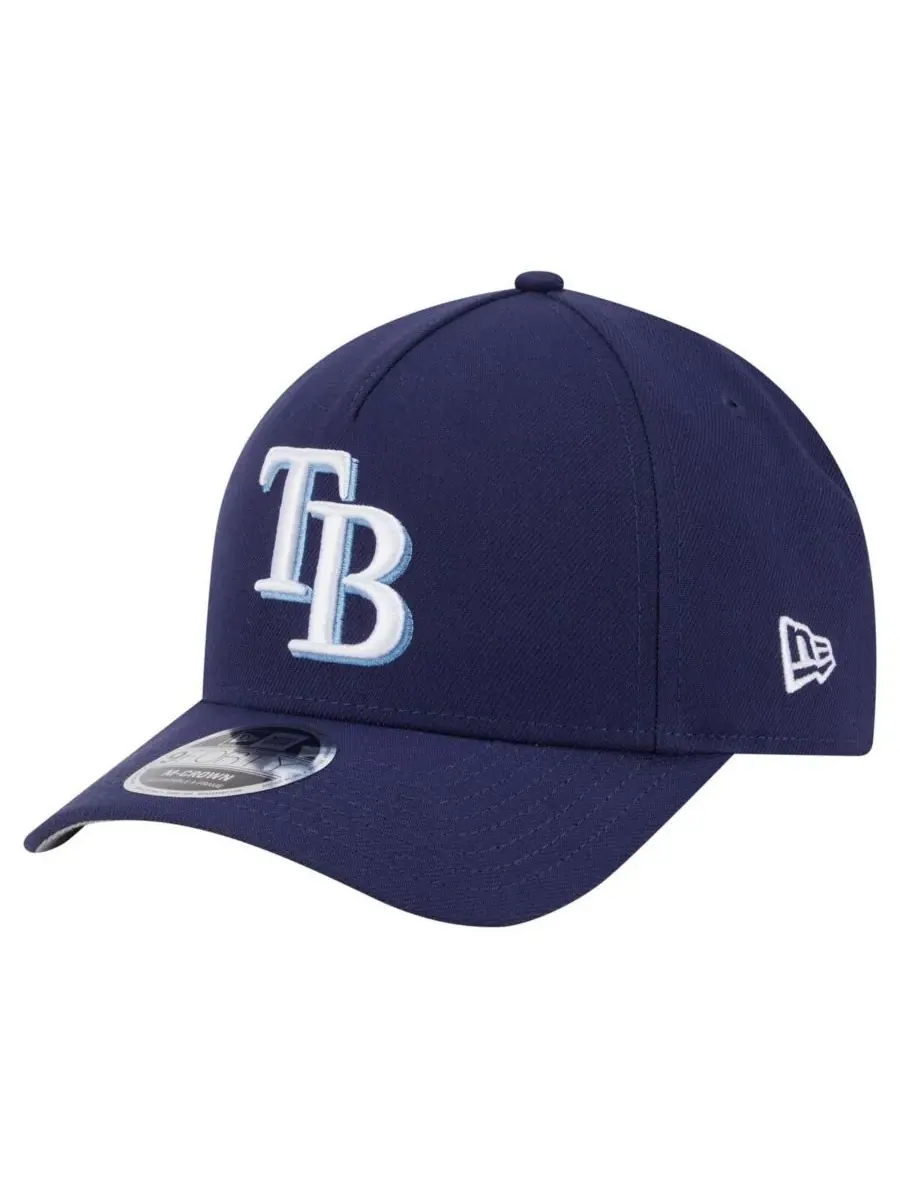 New Era Мужская темно-синяя регулируемая бейсболка Tampa Bay Rays 9FORTY с большой короной