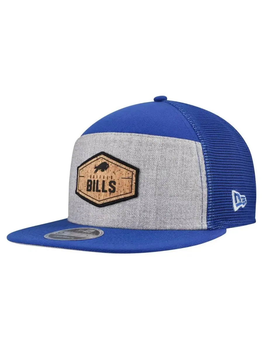 New Era Мужская серая/королевская пробковая кепка-тракер 9FIFTY с раздельными панелями и